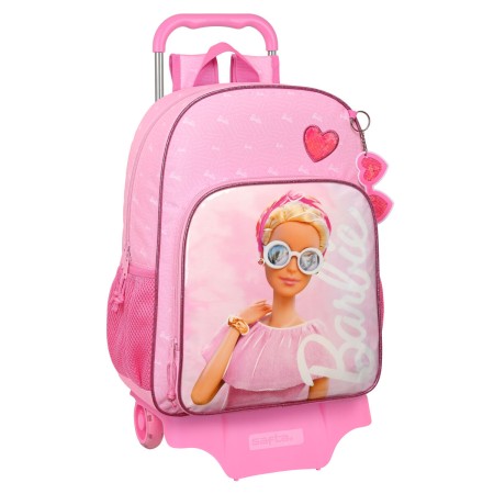 Cartable à roulettes Barbie Girl Rose (33 x 42 x 14 cm)