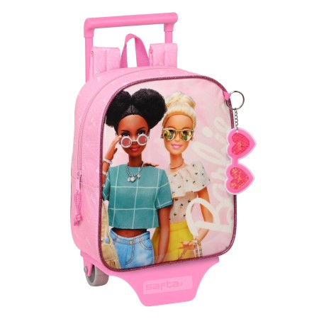 Mochila Escolar con Ruedas Barbie Girl Rosa (22 x 27 x 10 cm)