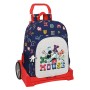 Mochila Escolar con Ruedas Mickey Mouse Clubhouse Only one Azul marino (33 x 42 x 14 cm)