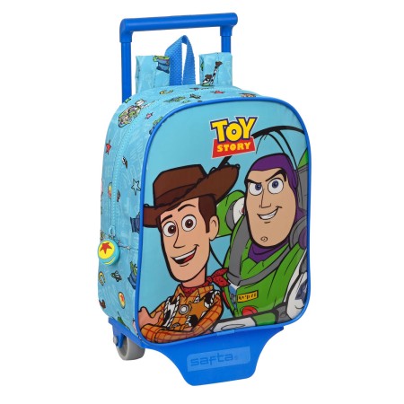 Mochila Escolar con Ruedas Toy Story Ready to play Azul claro (22 x 27 x 10 cm)