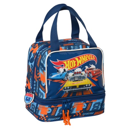 Sac à goûter Hot Wheels Speed club Orange Blue marine 20 x 20 x 15 cm