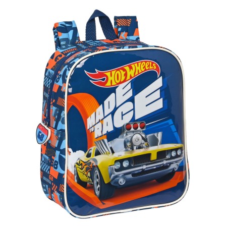 Mochila Infantil Hot Wheels Speed club Naranja Azul marino (22 x 27 x 10 cm)