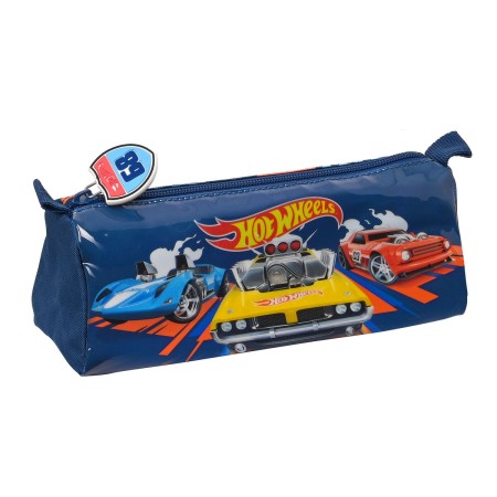 Estuche Escolar Hot Wheels Speed club Naranja Azul marino (21 x 8 x 7 cm)