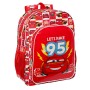 Mochila Escolar Cars Let's race Rojo Blanco (33 x 42 x 14 cm)