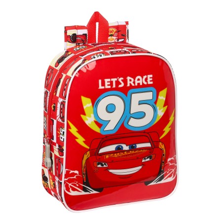 Mochila Infantil Cars Let's race Rojo Blanco (22 x 27 x 10 cm)