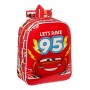 Mochila Infantil Cars Let's race Rojo Blanco (22 x 27 x 10 cm)