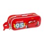 Portatodo Doble Cars Let's race Rojo Blanco (21 x 8 x 6 cm)