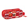 Portatodo Doble Cars Let's race Rojo Blanco (21 x 8 x 6 cm)