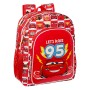 Mochila Escolar Cars Let's race Rojo Blanco (32 x 38 x 12 cm)