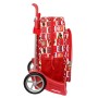 Mochila Escolar con Ruedas Cars Let's race Rojo Blanco (33 x 42 x 14 cm)