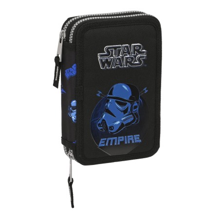 Estuche Escolar con Accesorios Star Wars Digital escape Negro (12.5 x 19.5 x 4 cm) (28 piezas)