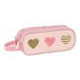 Trousse Fourre-Tout Double Glow Lab Hearts Rose (21 x 8 x 6 cm)