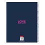 Carnet Benetton Love Blue marine A4 (120 Volets)