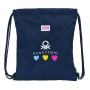 Bolsa Mochila con Cuerdas Benetton Love Azul marino (35 x 40 x 1 cm)