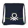 Bolsa Mochila con Cuerdas Benetton Sixties Azul marino (35 x 40 x 1 cm)