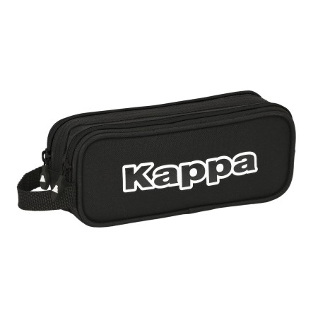 Trousse Fourre-Tout Double Kappa Black Noir (21 x 8 x 6 cm)