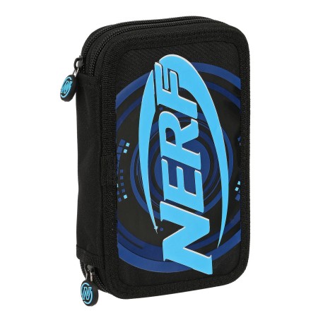 Estuche Escolar con Accesorios Nerf Boost Negro (12.5 x 19.5 x 4 cm) (28 piezas)