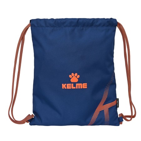 Sac à dos serré par des ficelles Kelme Navy blue Orange Blue marine (35 x 40 x 1 cm)