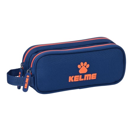 Portatodo Doble Kelme Navy blue Naranja Azul marino (21 x 8 x 6 cm)