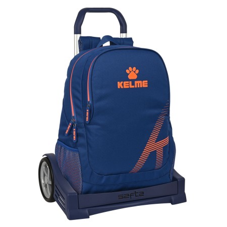 Mochila Escolar con Ruedas Kelme Navy blue Naranja Azul marino (32 x 44 x 16 cm)