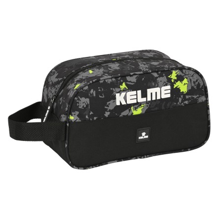 Trousse de Toilette Kelme Jungle Noir Gris Citron (26 x 15 x 12 cm)