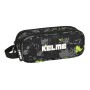 Portatodo Doble Kelme Jungle Negro Gris Lima (21 x 8 x 6 cm)