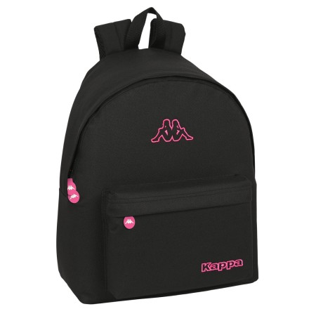 Mochila Escolar Kappa Black and pink Negro (33 x 42 x 15 cm)