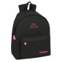 Cartable Kappa Black and pink Noir (33 x 42 x 15 cm)