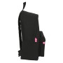 Cartable Kappa Black and pink Noir (33 x 42 x 15 cm)