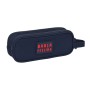 Trousse Fourre-Tout Double F.C. Barcelona Blue marine (21 x 8 x 6 cm)