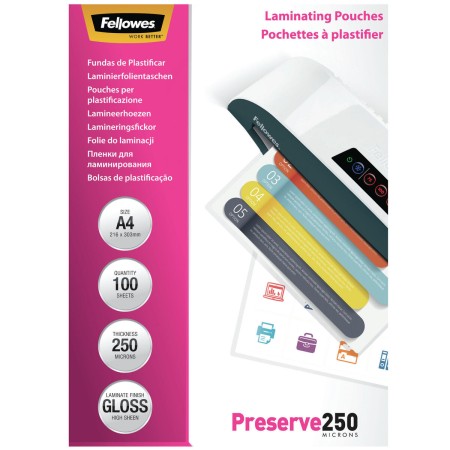 Étui Fellowes 5401802 Plastifieuse 100 Unités Transparent Brille A4