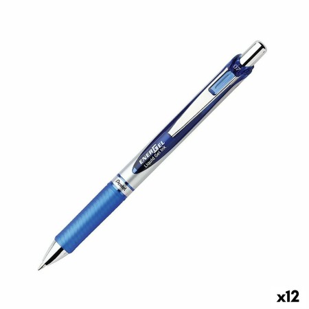 Bolígrafo Pentel Energel XM Klick 0.7 Azul 12 Unidades