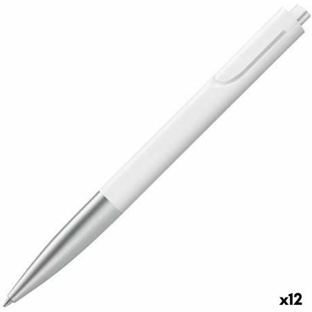 Bolígrafo Lamy NOTO Plateado Blanco Negro 1 mm Media 12 Unidades