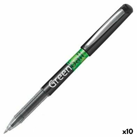 Bolígrafo Roller Pilot GREEN-BALL 0,7 mm Negro Reciclado 10 Unidades