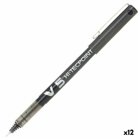 Bolígrafo Roller Pilot V-5 Negro 0,3 mm Aguja 12 Unidades