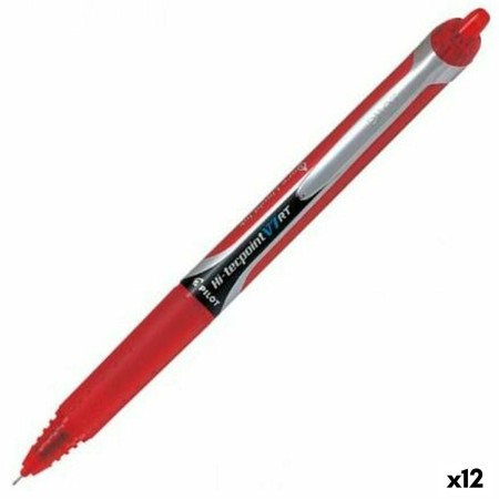 Bolígrafo Roller Pilot V7 RT Rojo 0,5 mm Aguja 12 Unidades