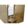 Portavelas DKD Home Decor Cristal Dorado Metal (16 x 16 x 35 cm)