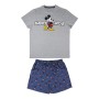 Pyjama D'Été Mickey Mouse Gris Bleu