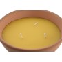 Vela DKD Home Decor Marrón Citronela Cera Barro cocido (18 x 18 x 7 cm)