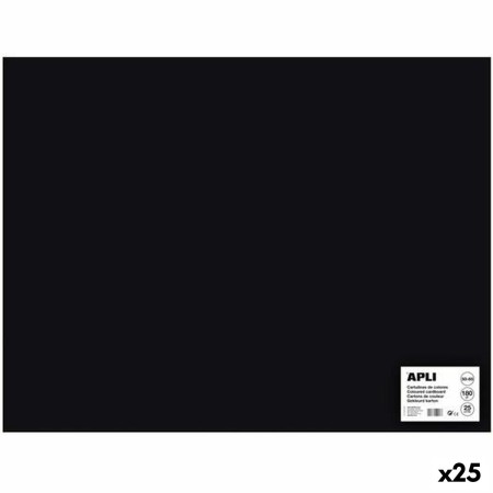 Cartulinas Apli 14279 Negro 50 x 65 cm 25 Unidades