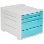 Archivador Modular Esselte 626284 4 cajones Azul Poliestireno (24,5 x 36,5 x 28,5 cm)