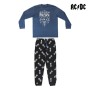 Pyjama AC/DC Adulte Bleu Noir