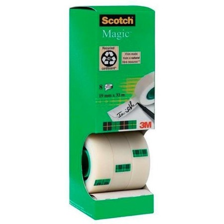 Cinta Adhesiva Scotch Magic 8 Unidades (19 mm x 33 m)