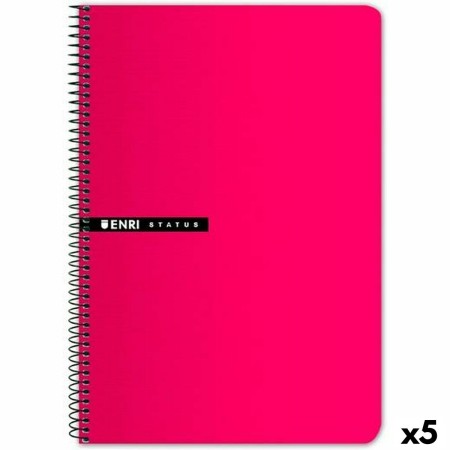 Cuaderno ENRI Cuadriculado Rojo 100 Hojas Din A4 5 Unidades