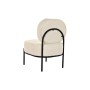 Fauteuil DKD Home Decor Noir Métal Blanc (54 x 60 x 76 cm)