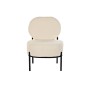 Fauteuil DKD Home Decor Noir Métal Blanc (54 x 60 x 76 cm)