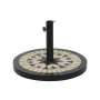 Base para Sombrilla DKD Home Decor Negro Acero Inoxidable Blanco Gres (50 x 50 x 32,5 cm)