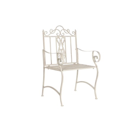 Silla de Jardín DKD Home Decor Metal Blanco (63,5 x 52 x 98 cm)