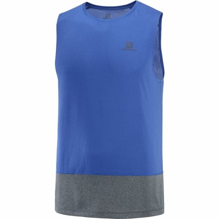 Camiseta de Tirantes Hombre Salomon Cross Run Tank Azul