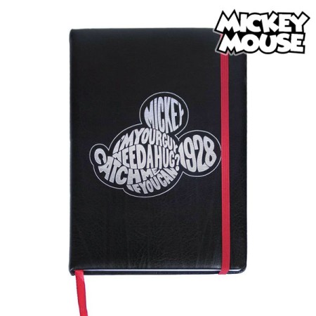 Carnet avec marque-pages Mickey Mouse A5 Noir